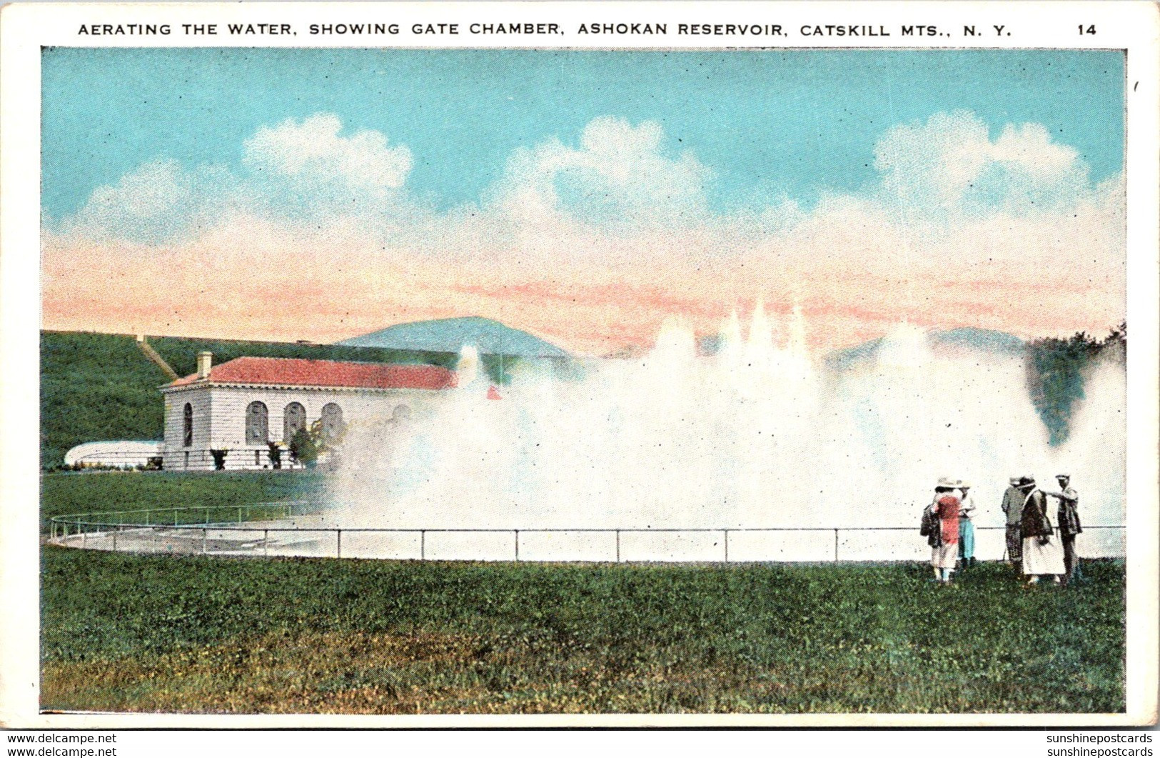 New York Catskills Ashokan Reservoir Aerating The Water Showing The Gate Chamber - Catskills
