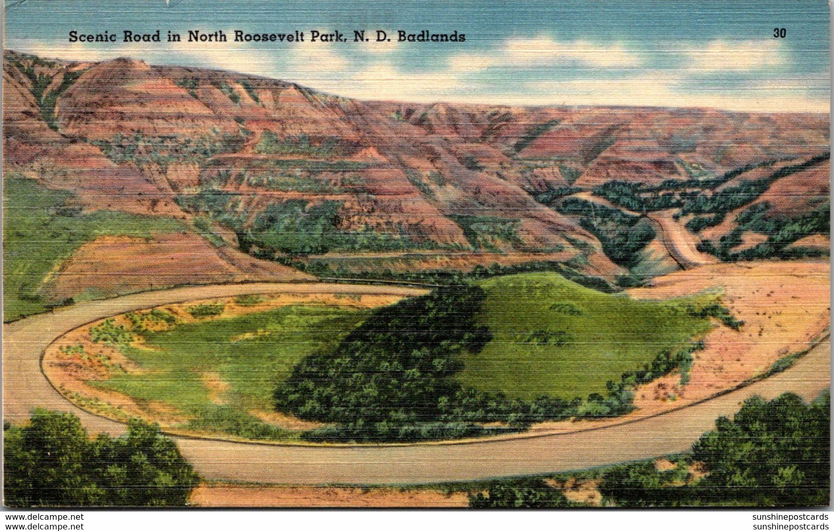 North Dakota Badlands Scenic Road In North Roosevelt Park 1947 - Sonstige & Ohne Zuordnung