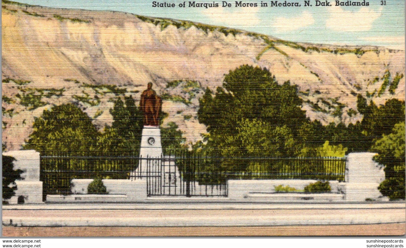 North Dakota Badlands Medora Marquis De Mores Statue - Altri & Non Classificati