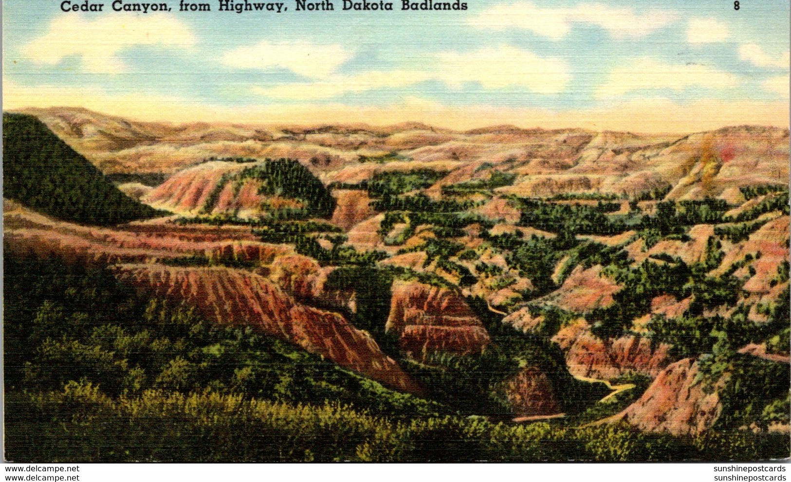 North Dakota Badlands Cedar Canyon From Highway - Otros & Sin Clasificación