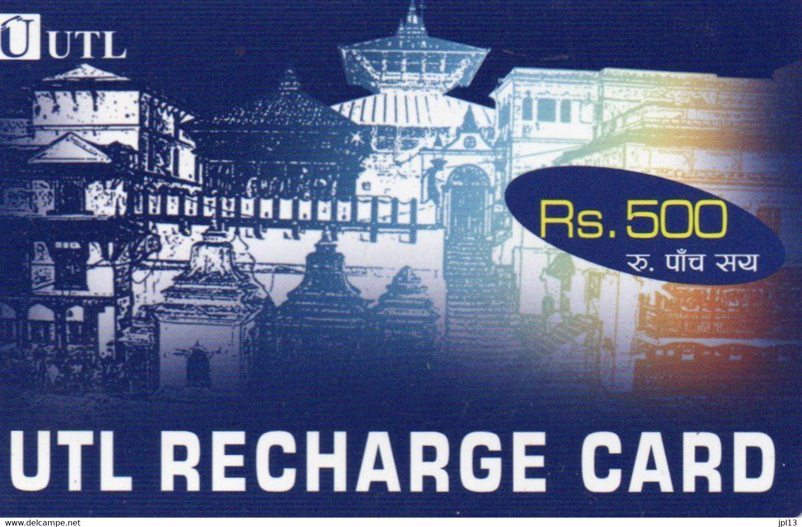 Recharge GSM - Népal - UTL - Rs. 500 BleueTemple - Nepal