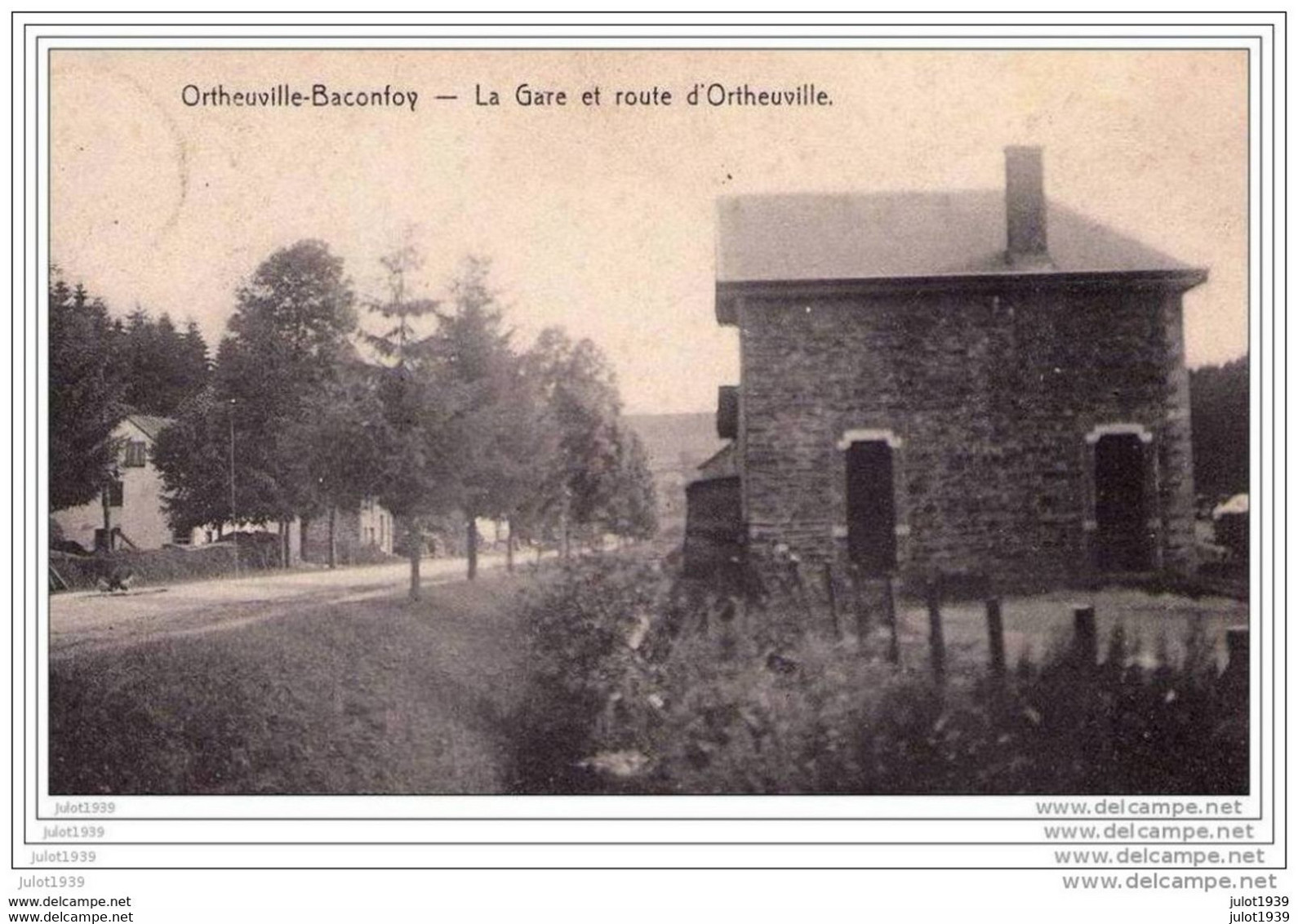 ORTHEUVILLE ..-- GARE Et Route D' ORTHEUVILLE .1911 Vers LIEGE ( Melle Octavie LEMAIRE ) . - Tenneville