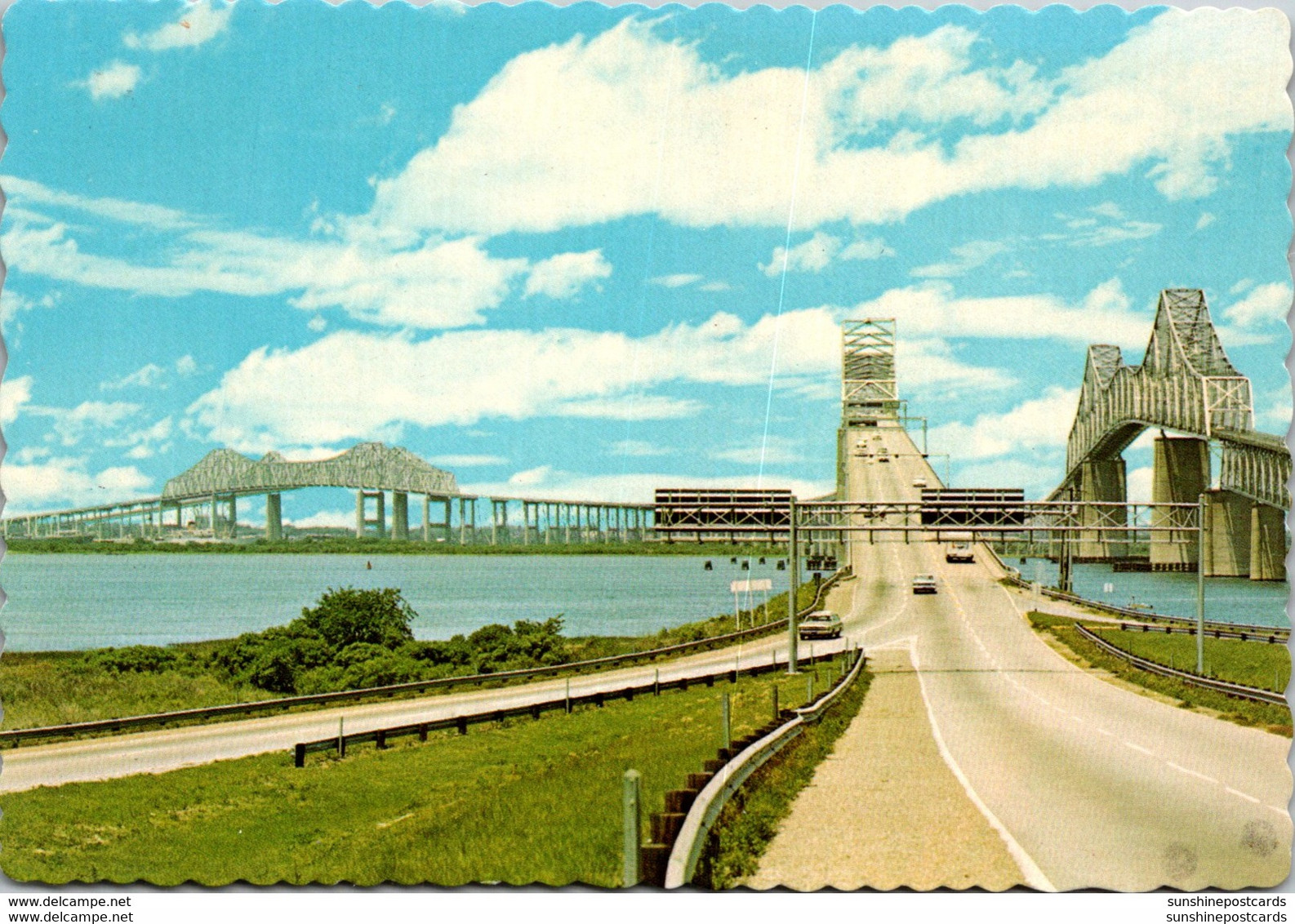 South Carolina Cooper River Bridges Looking Toward Charleston - Charleston