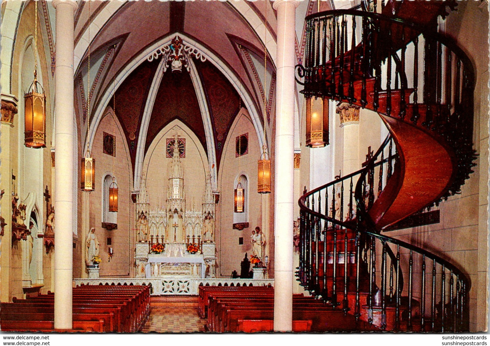 New Mexico Santa Fe Chapel Of Loretto Famous Stairway - Santa Fe