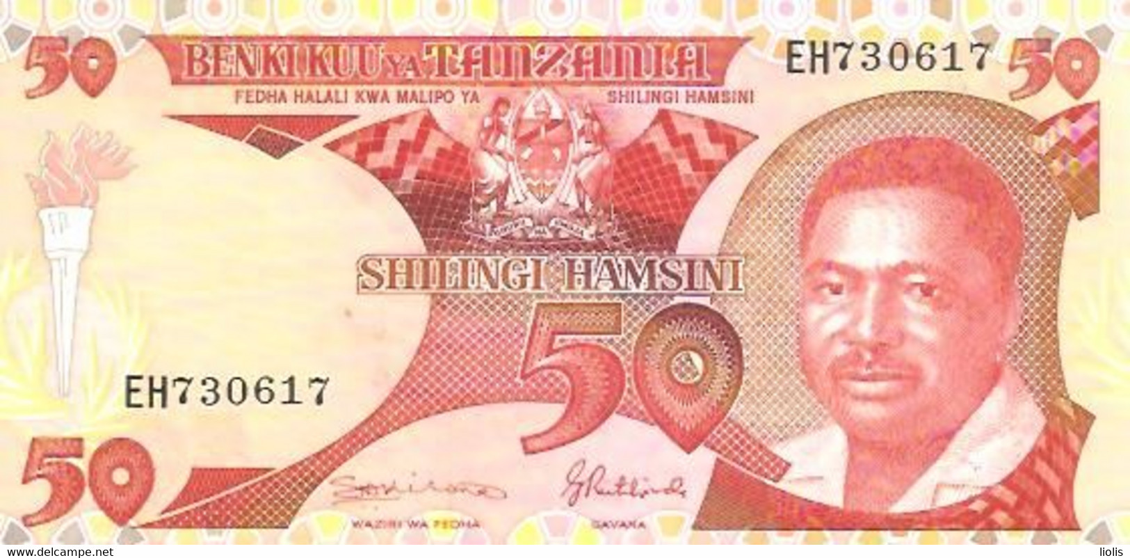 Tanzania P-19  5000 Shillingi  1993  UNC; - Tansania