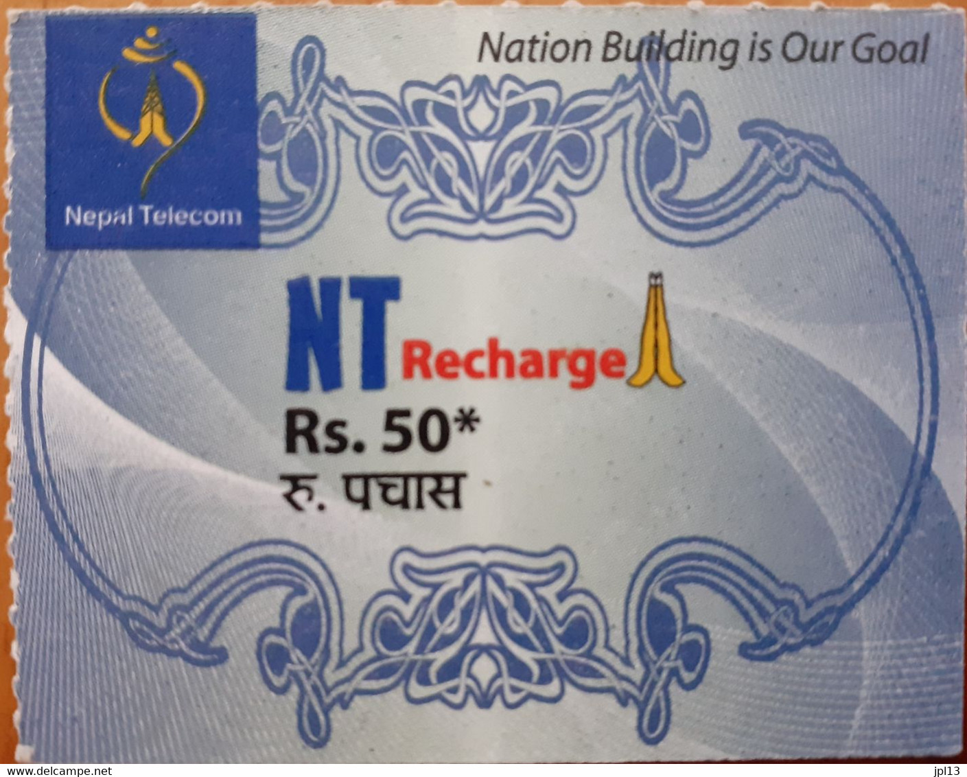 Recharge GSM - Népal - Népal Telecom - Rs. 50 Grise,exp.30/01/2021 - Nepal