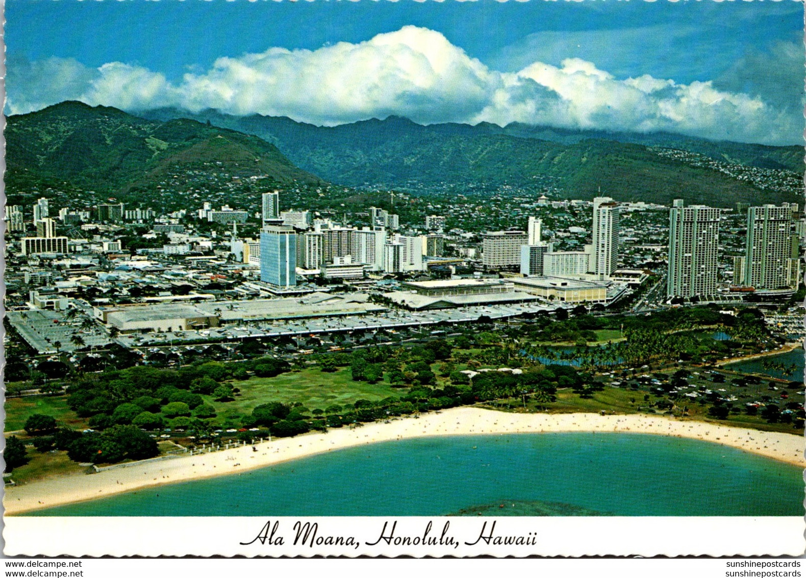 Hawaii Honolulu Aerial View Ala Moana Beach And Park - Honolulu