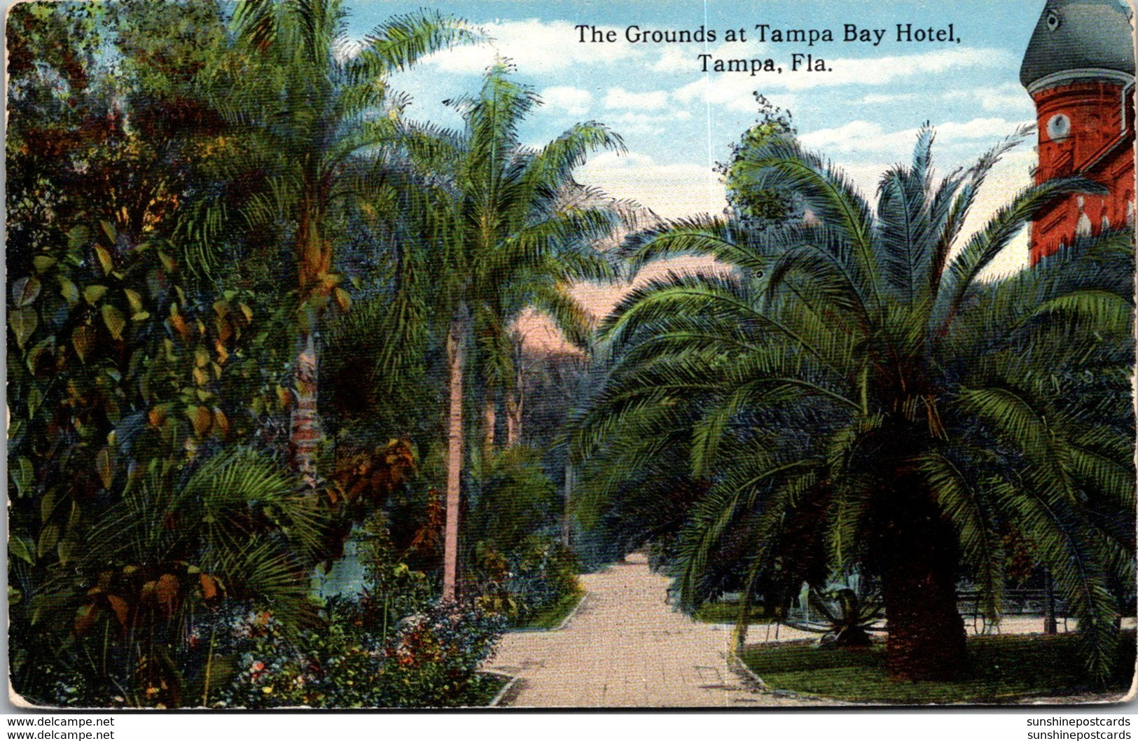 Florida Tampa Grounds At Tampa Bay Hotel Curteich - Tampa