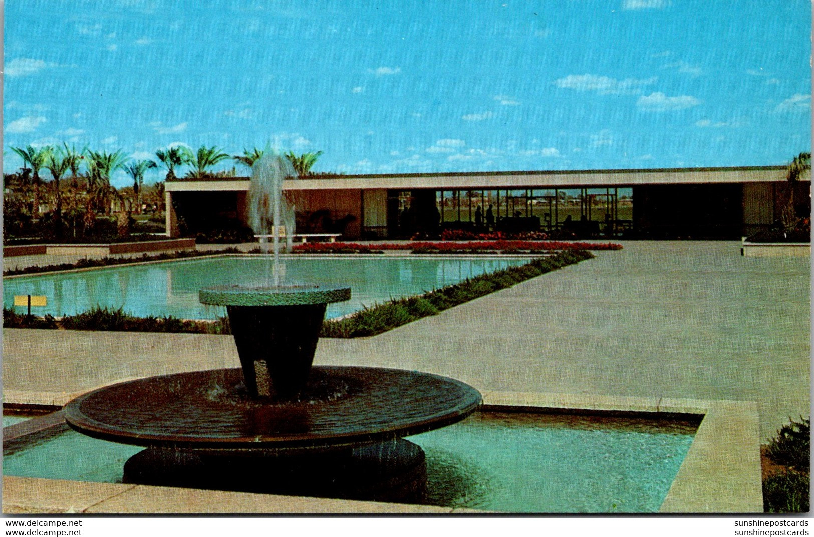 Arizona Mesa Temple Church Of Jesus Christ Of Latter Day Saints Reflecting Pool & Dancing Fountain - Mesa