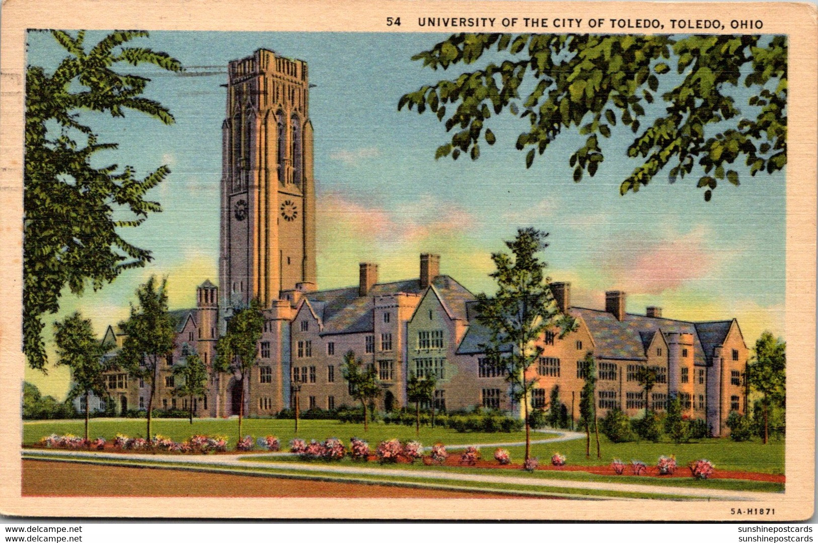 Ohio Toledo University Of The City Of Toledo 1955 Curteich - Toledo