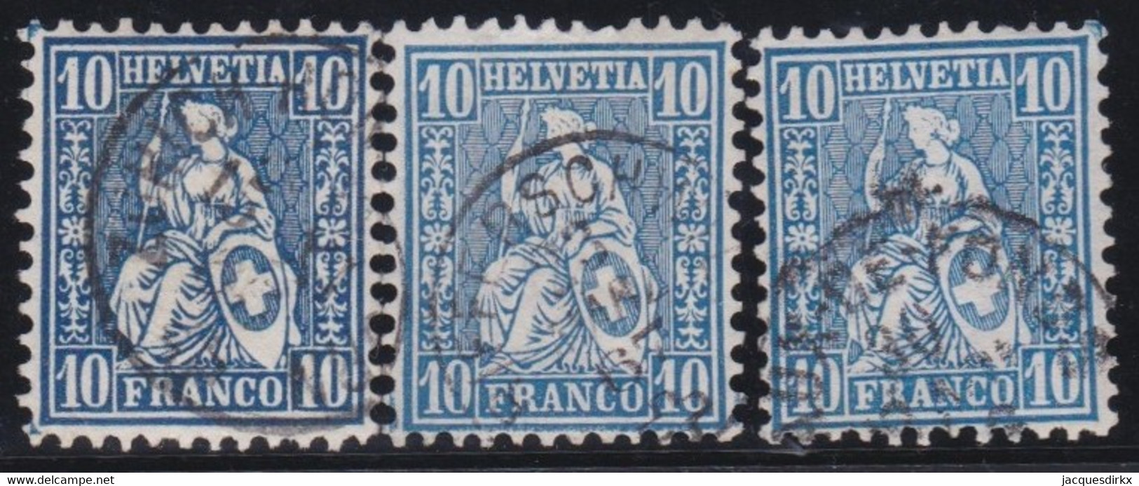 Suisse  .    Y&T    .  36  3x     .   O    .      Oblitéré  .   /  .    Gestempelt - Used Stamps