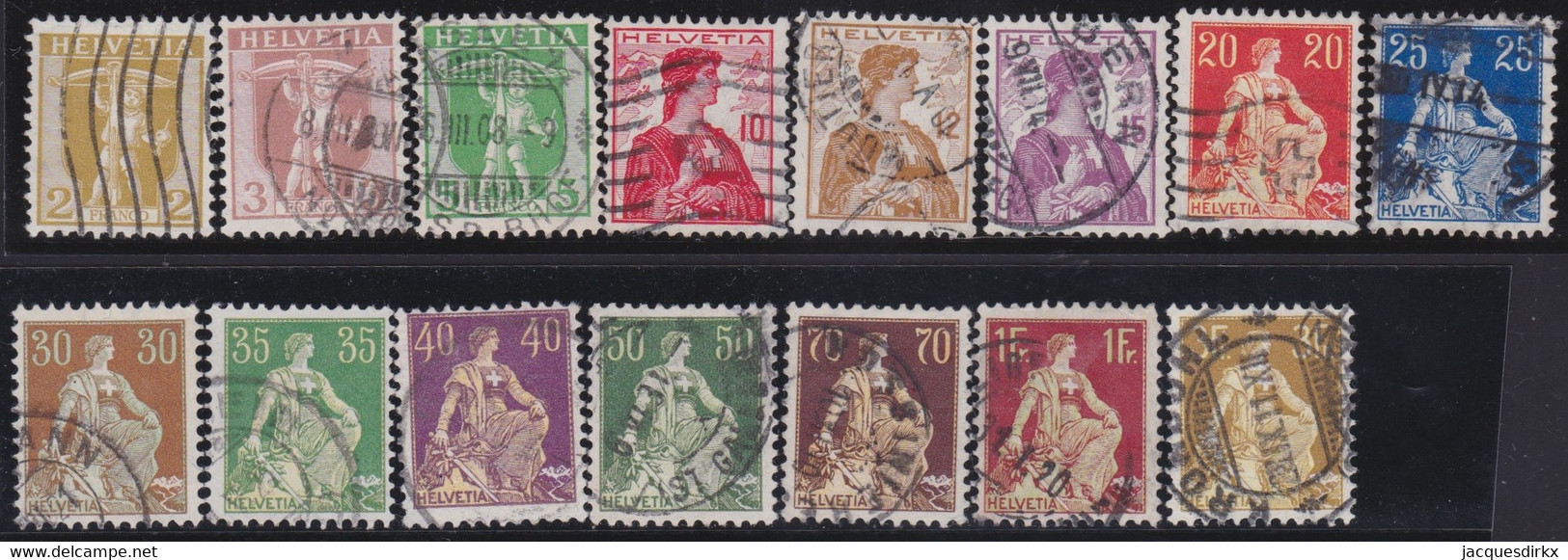 Suisse  .    Y&T    .    113/127     .     O    .      Oblitéré  .   /  .    Gestempelt - Used Stamps