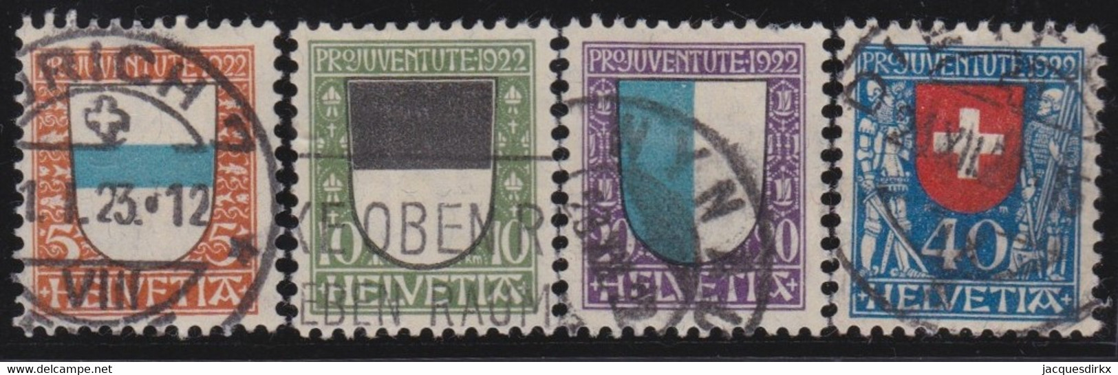 Suisse  .    Y&T    .    188/191    .     O   .      Oblitéré  .   /  .    Gestempelt - Oblitérés