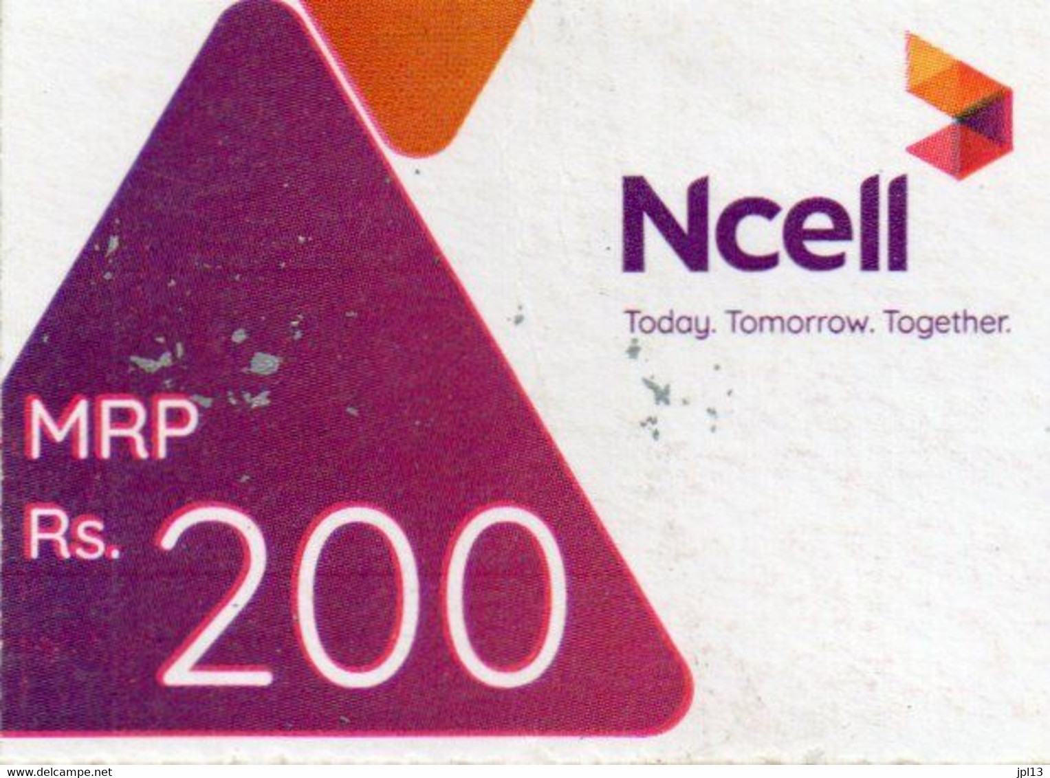 Recharge GSM - Népal - NCell - Rs. 200, Format 1/2,exp.28.10.2024 - Nepal