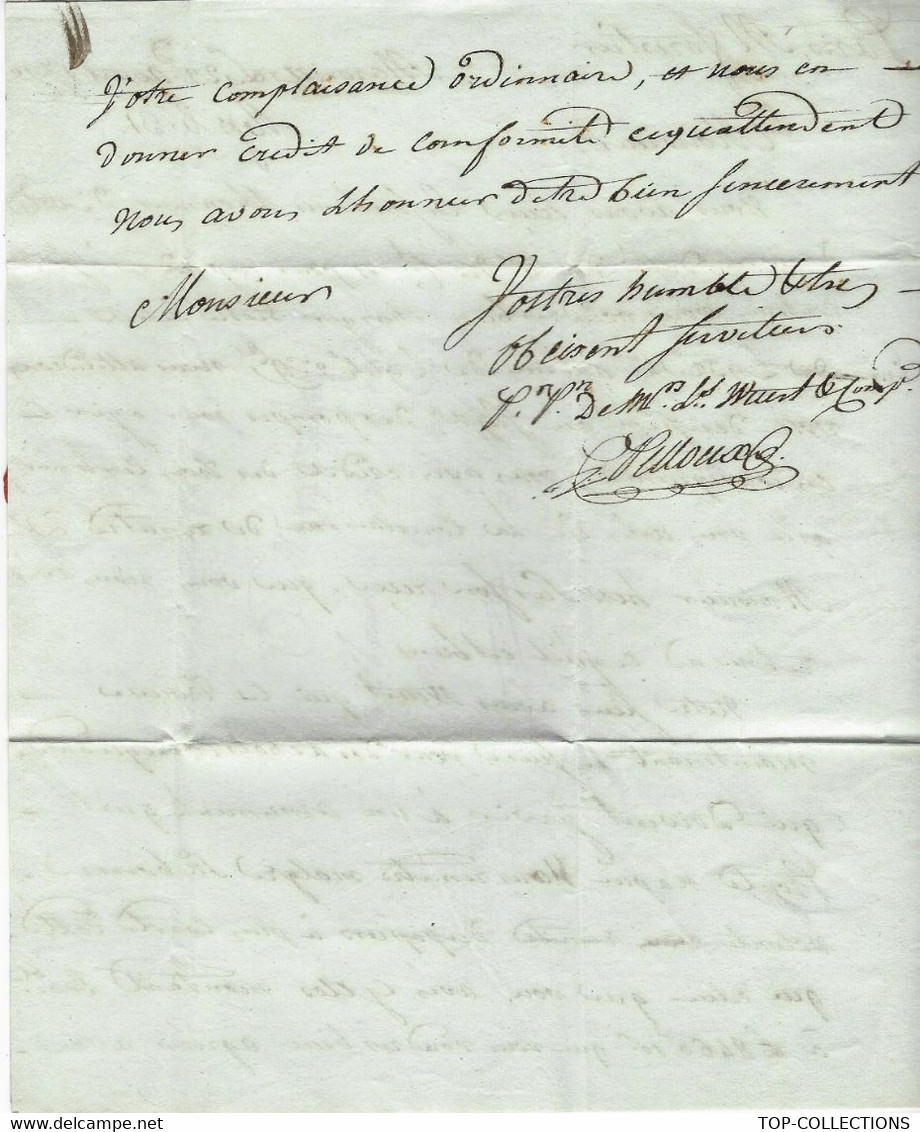 1787 BANQUE FINANCE SUISSE De MARSEILLE ET TRESORIER DES GARDES SUISSES Louis Wuest Pour Forestier B.E.V.SCANS+HIST. - Historical Documents