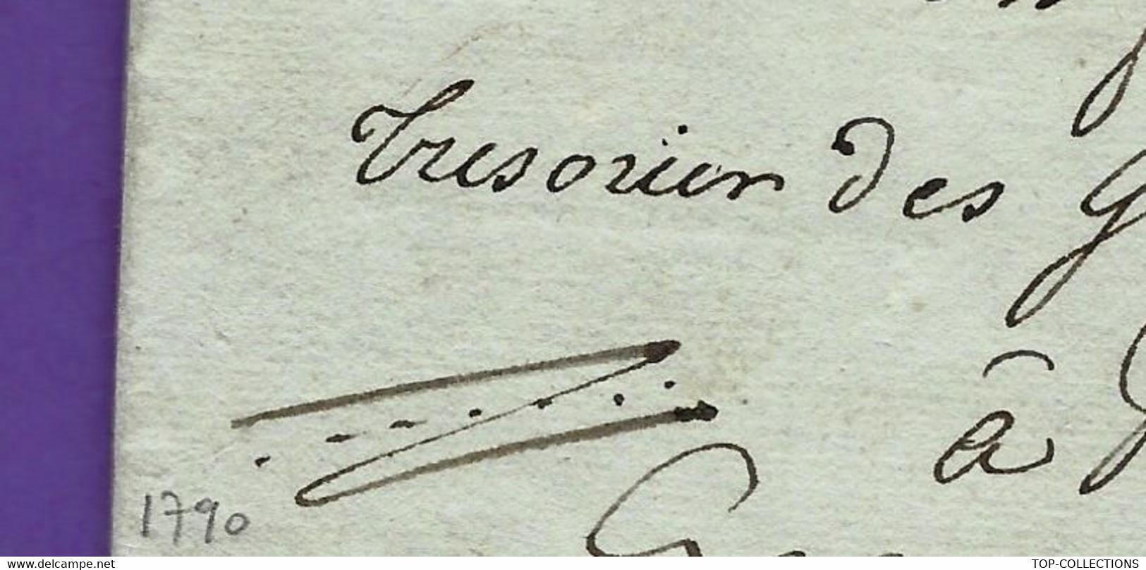 1787 BANQUE FINANCE SUISSE De MARSEILLE ET TRESORIER DES GARDES SUISSES Louis Wuest Pour Forestier B.E.V.SCANS+HIST. - Documents Historiques