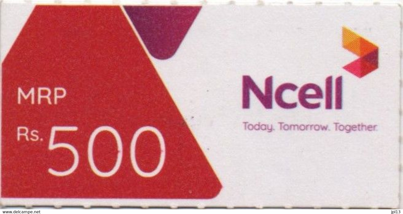 Recharge GSM - Népal - NCell - Rs. 500, Format 1/3,exp.18.06.2025 - Népal