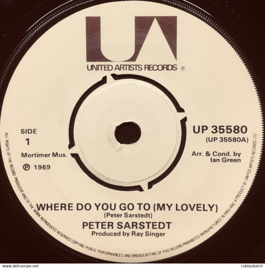 * 7" *  PETER SARSTEDT - WHERE DO YOU GO TO MY LOVELY (England 1969) - Country Y Folk