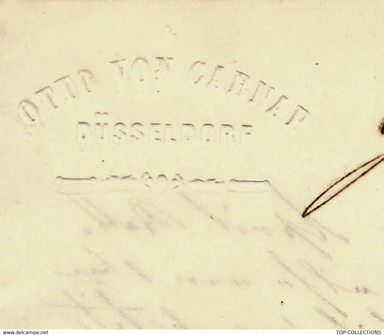 1842 de Dusseldorf Otto Von Carnap pour Rheims   REIMS (Marne) LETTRE EN ALLEMAND VOIR SCANS