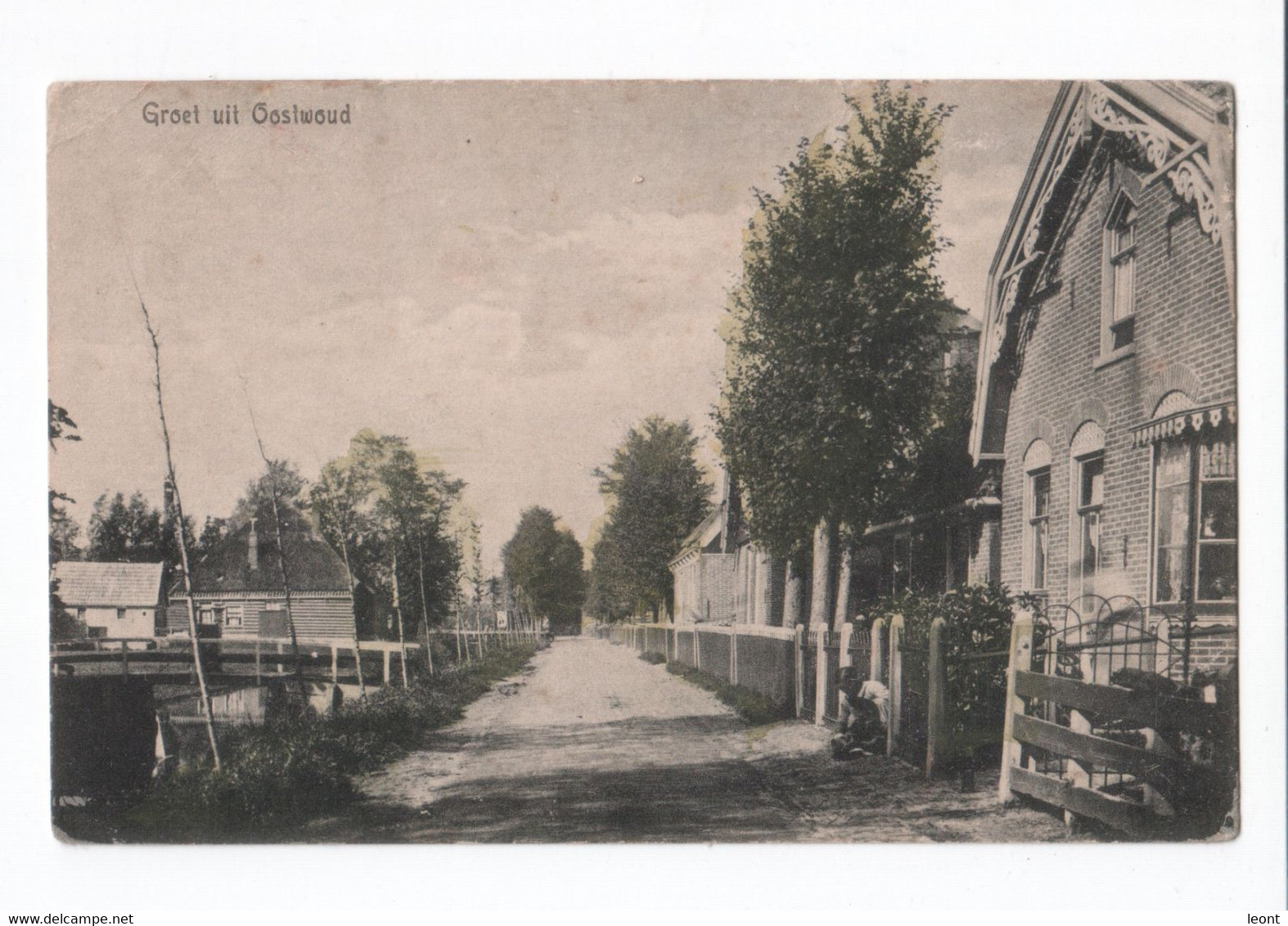 Netherlands - Medemblik - Groet Uit Oostwoud - Street View - 1920s - Medemblik