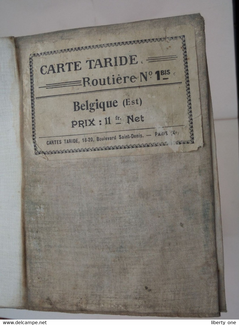 BELGIQUE ( Est ) Carte TARIDE Routière N° 1bis > Echelle 1/250000 ( Cotton ) +/-85 X 70 Cm. ( Imp. Gaillac-Monrocq )! - Europa