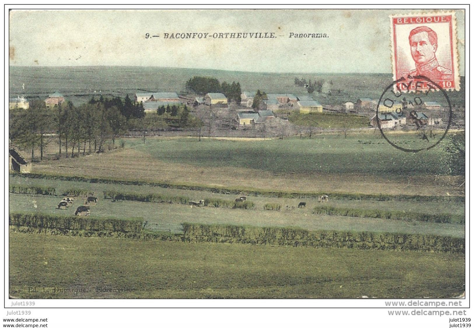 BACONFOY ..-- TENNEVILLE ..-- Panorama . 1914 Vers ARGENTAT ( Mme Henri GOUTTENEGRE ) . Voir Verso . - Tenneville