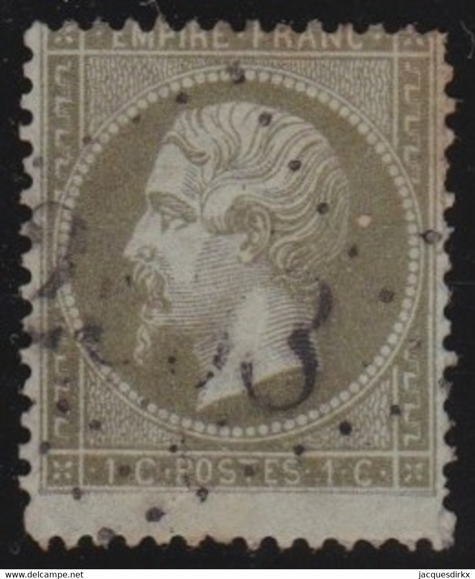 France   .     Y&T      .   19a       .        O   .       Oblitéré   .   /    .    Cancelled - 1862 Napoleone III