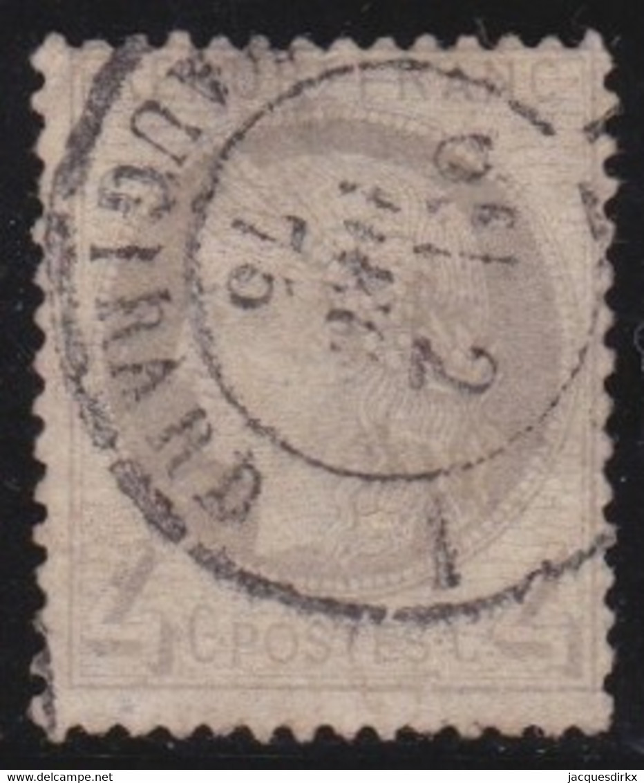 France   .     Y&T      .    52  Point Clair   (2 Scans)     .       O   .        Oblitéré   .   /    .    Cancelled - 1871-1875 Cérès