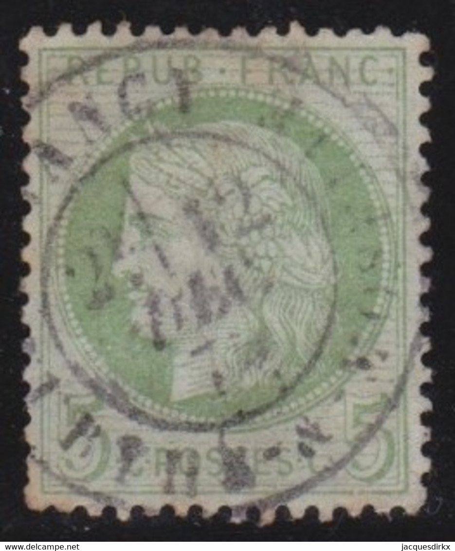 France   .     Y&T      .    53    .       O   .        Oblitéré   .   /    .    Cancelled - 1871-1875 Ceres
