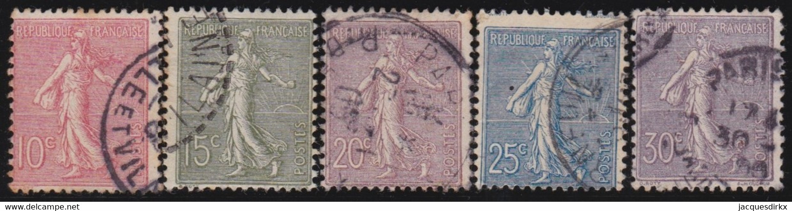 France   .     Y&T      .    129/133     .       O   .        Oblitéré   .   /    .    Cancelled - Used Stamps