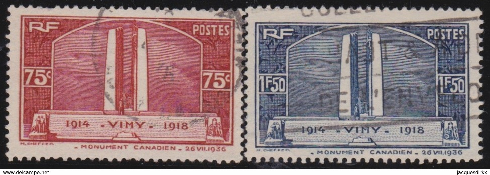 France   .     Y&T      .    316/317      .       O   .        Oblitéré   .   /    .    Cancelled - Used Stamps