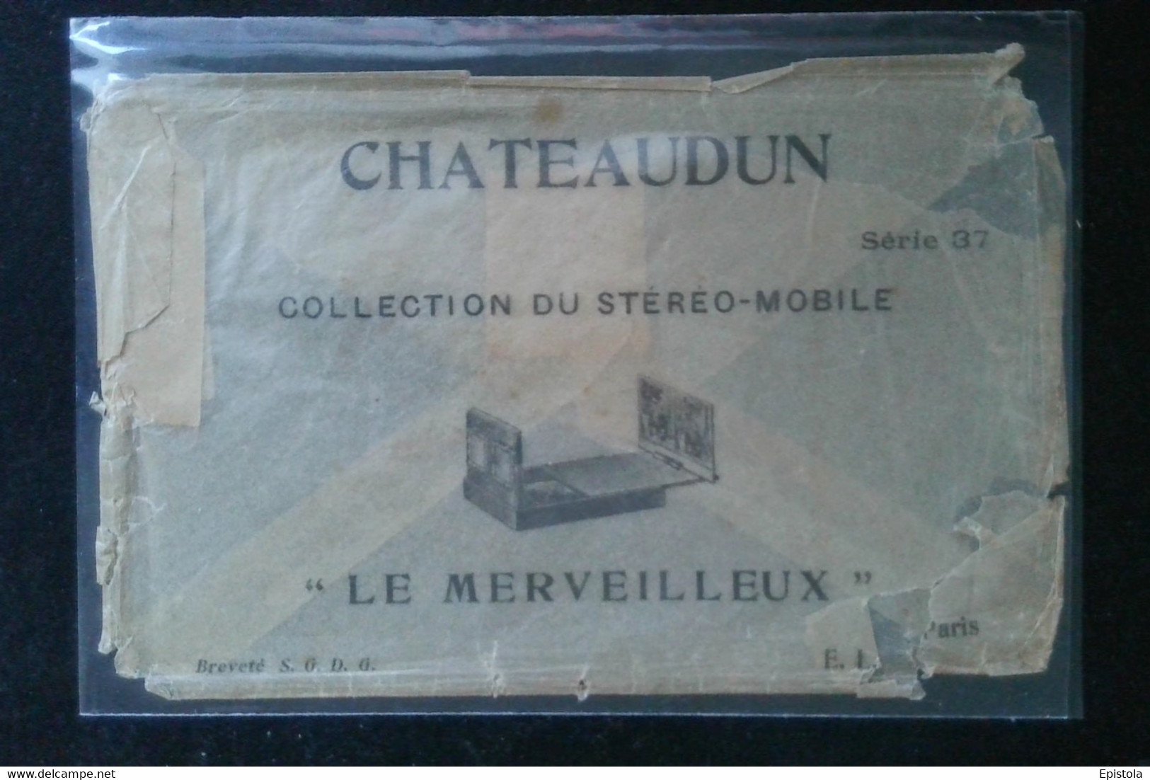 ►  CHATEAUDUN  - ETUI (Vendu En L'état) Carte Stéréoscopique Le Merveilleux, E. L. D. Paris - Cpa Stéréo - Cartes Stéréoscopiques