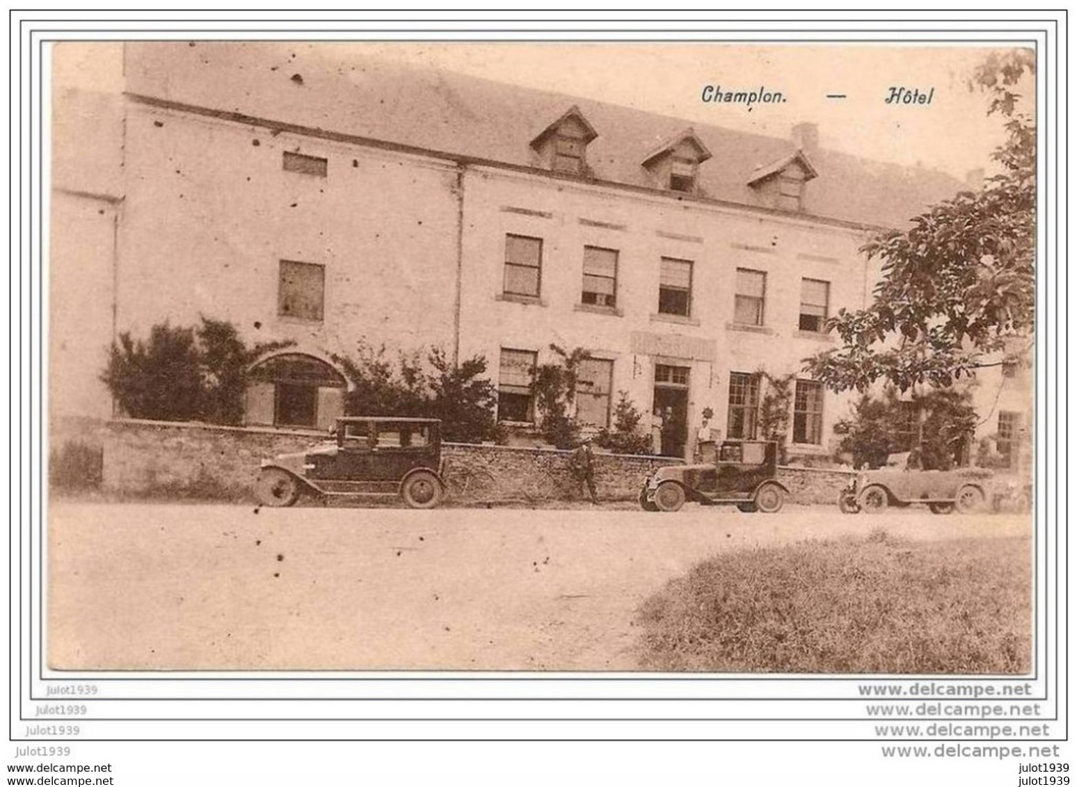 CHAMPLON ..-- TENNEVILLE ..-- 1928 Vers BXL (  Mr CYFER ) . Hôtel . OLDTIMER . Voir Verso . - Tenneville