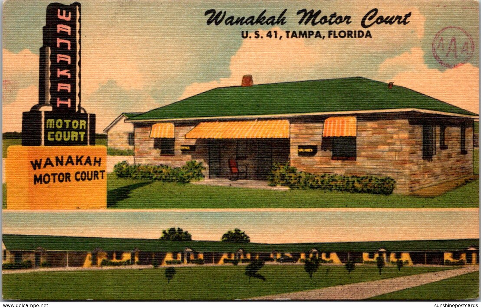 Florida Tampa Wanakah Motor Court 1952 - Tampa