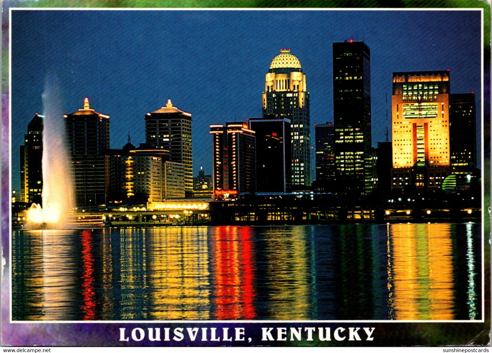 Kentucky Louisville Skyline At Night 1998 - Louisville