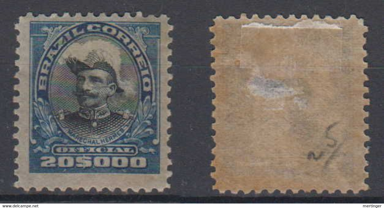 Brazil Brasil Oficias Mi# 25 * 20$000R Fonseca 1913 - Service