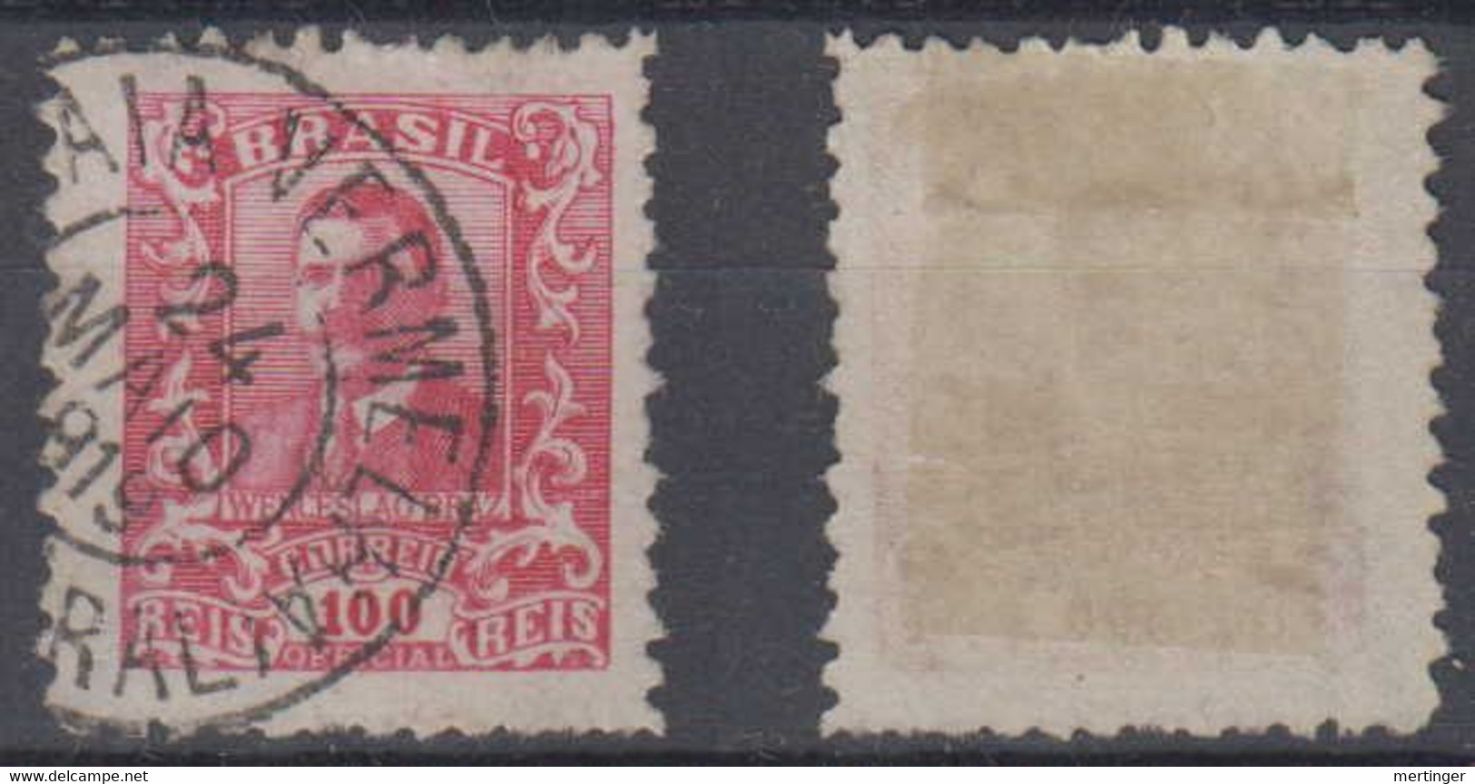 Brazil Brasil Official Oficiais Mi# 33 Used 200R Braz 1919 PRAIA VERMELHA Postmark - Service