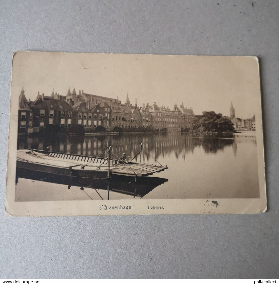 's Gravenhage (Den  Haag) Hofvijver Met Schuit 1916 - Den Haag ('s-Gravenhage)