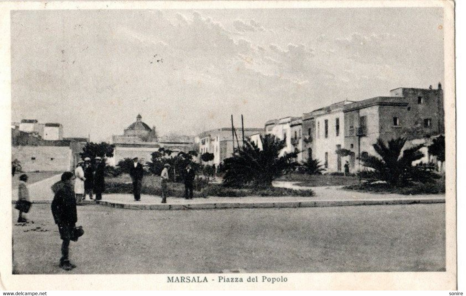 MARSALA (TRAPANI) PIAZZA DEL POPOLO - ED.P.P.L - VG 1931 FP - C7341 - Marsala