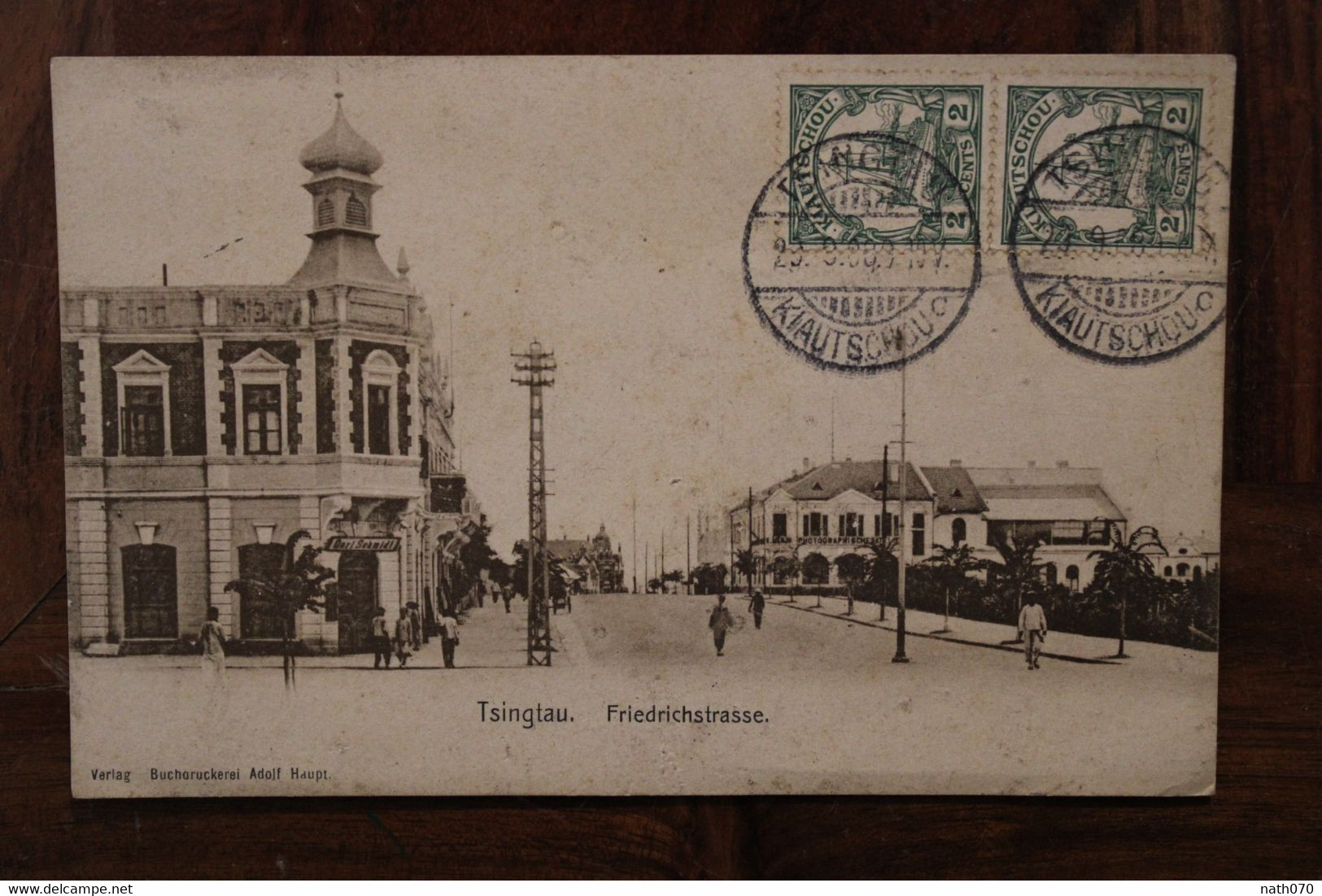 Ak 1908 Friedrichsstrasse In TSINGTAU Kiautschou China CPA Qingdao 青島市 青岛市 Tsingtao Chine Kolonie Deutsches Reich - Ehemalige Dt. Kolonien