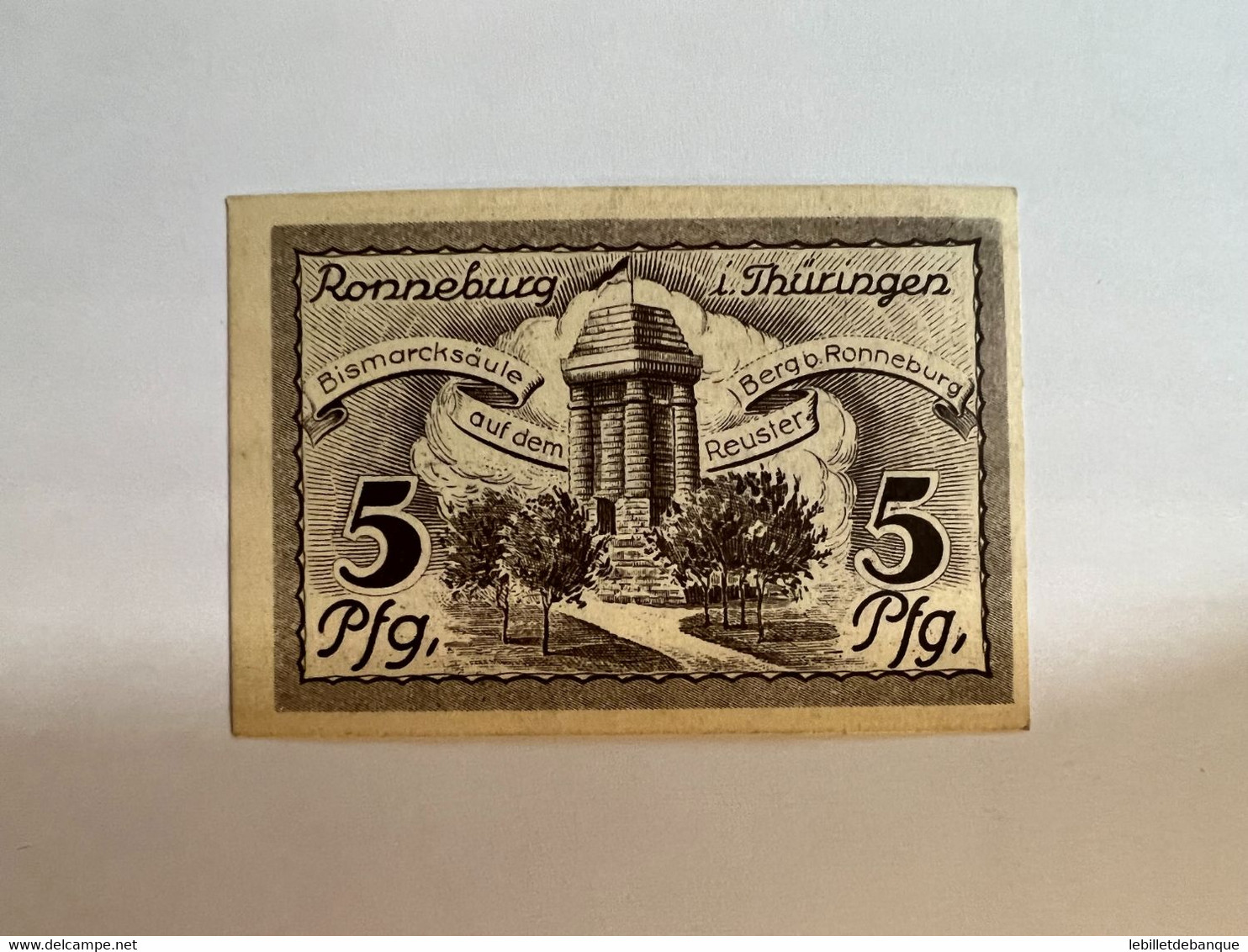 Allemagne Notgel Ronneburg 5 Pfennig - Sammlungen