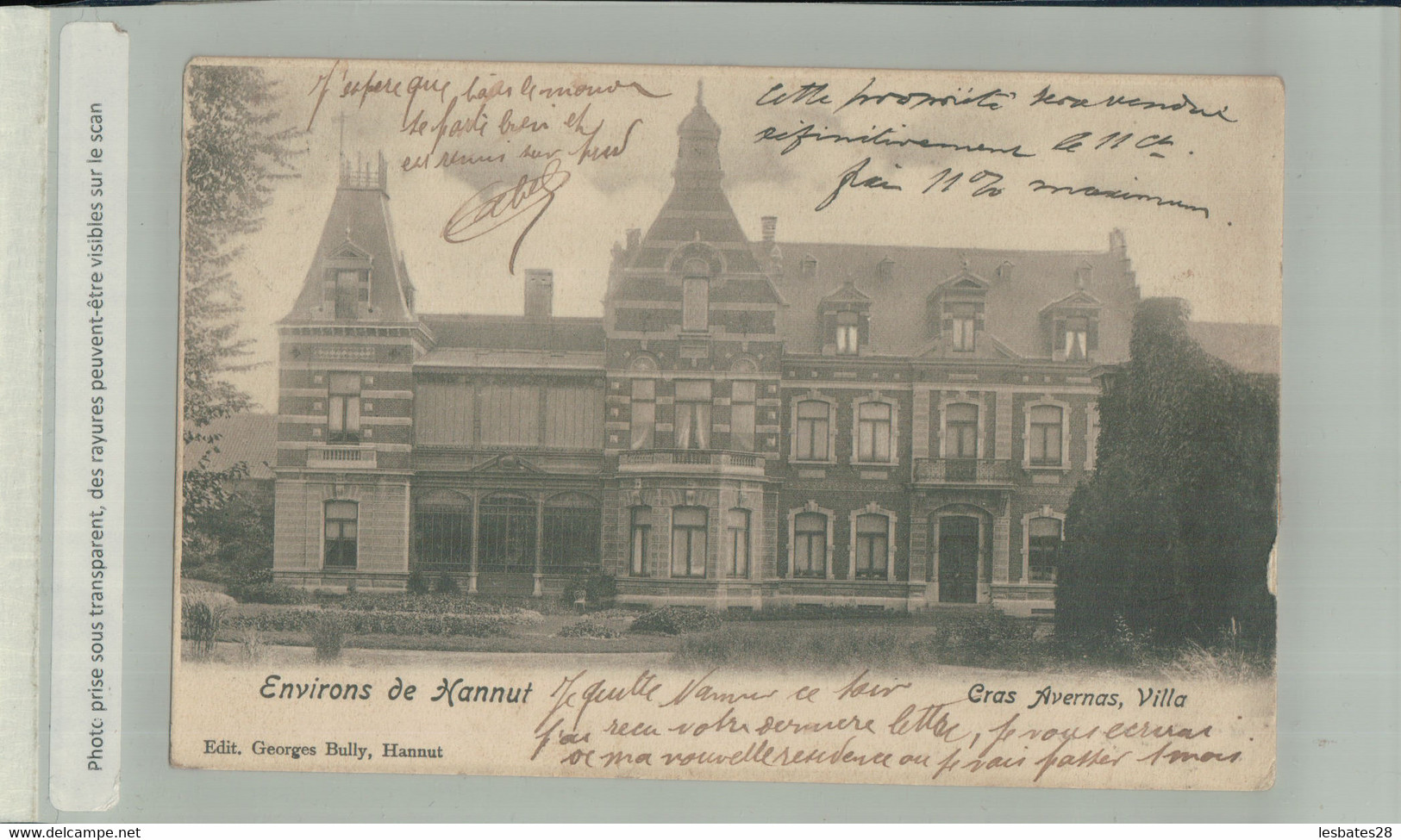 Hannut - Château De Cras-Avernas Villa    Précurseur  1906 (juin  2022 25) - Hannut