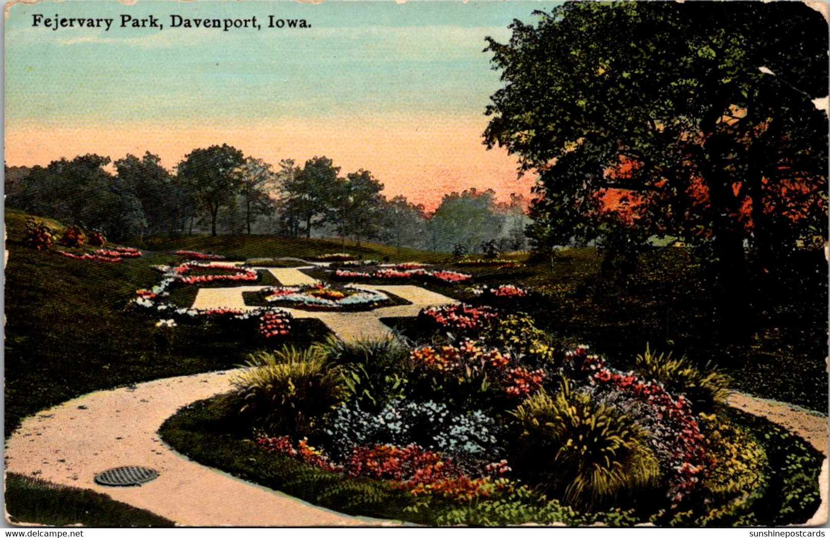 Iowa Davenport Scene In Fejervary Park 1914 - Davenport