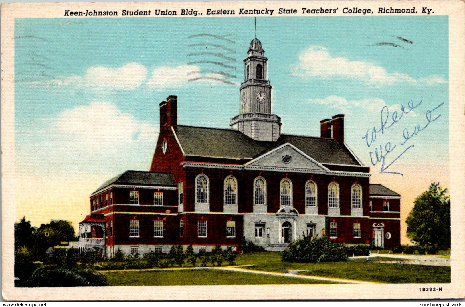 Kentucky Richmond Keen-Johnston Student Union Building Eastern Kentucky State Teachers College 1954 Curteich - Richmond