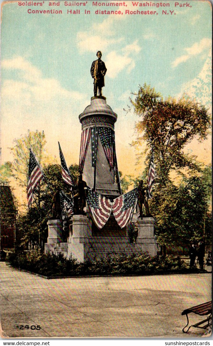 New York Rochester Washington Park Soldiers And Sailors Monument - Rochester