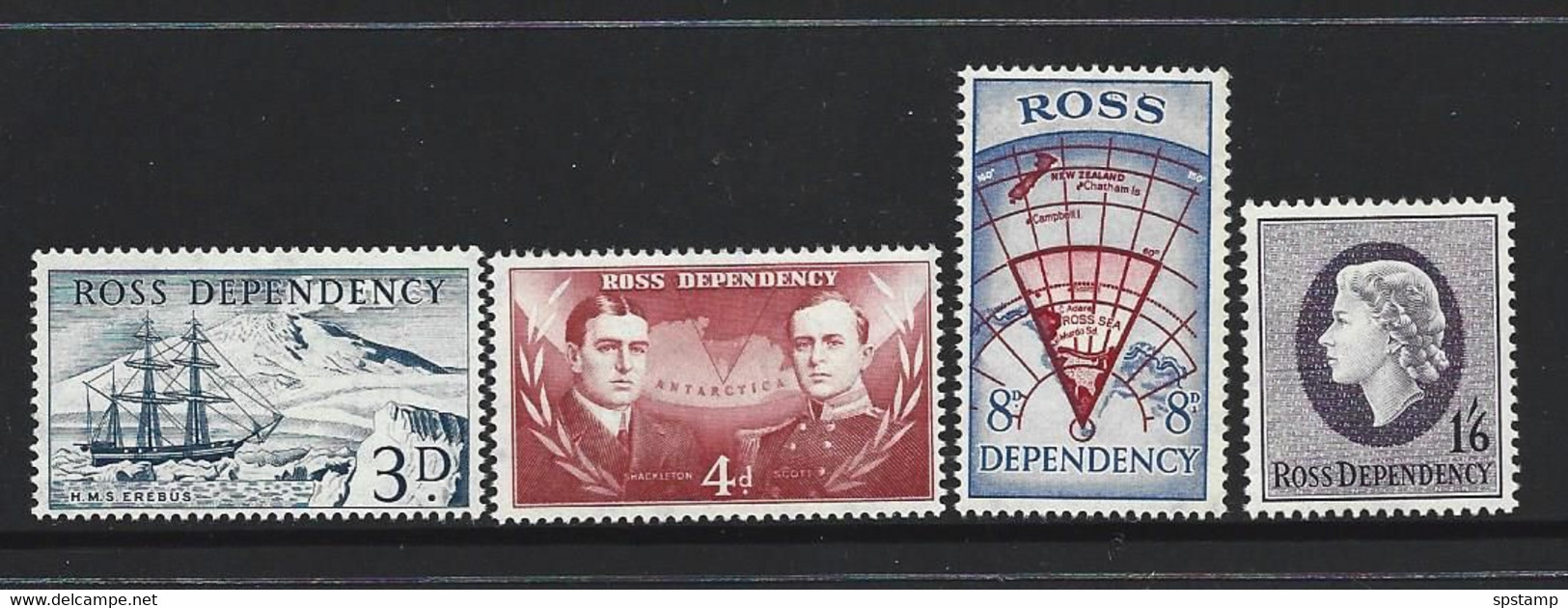 Ross Dependency 1957 Predecimal Definitives Set Of 4 MNH - Unused Stamps