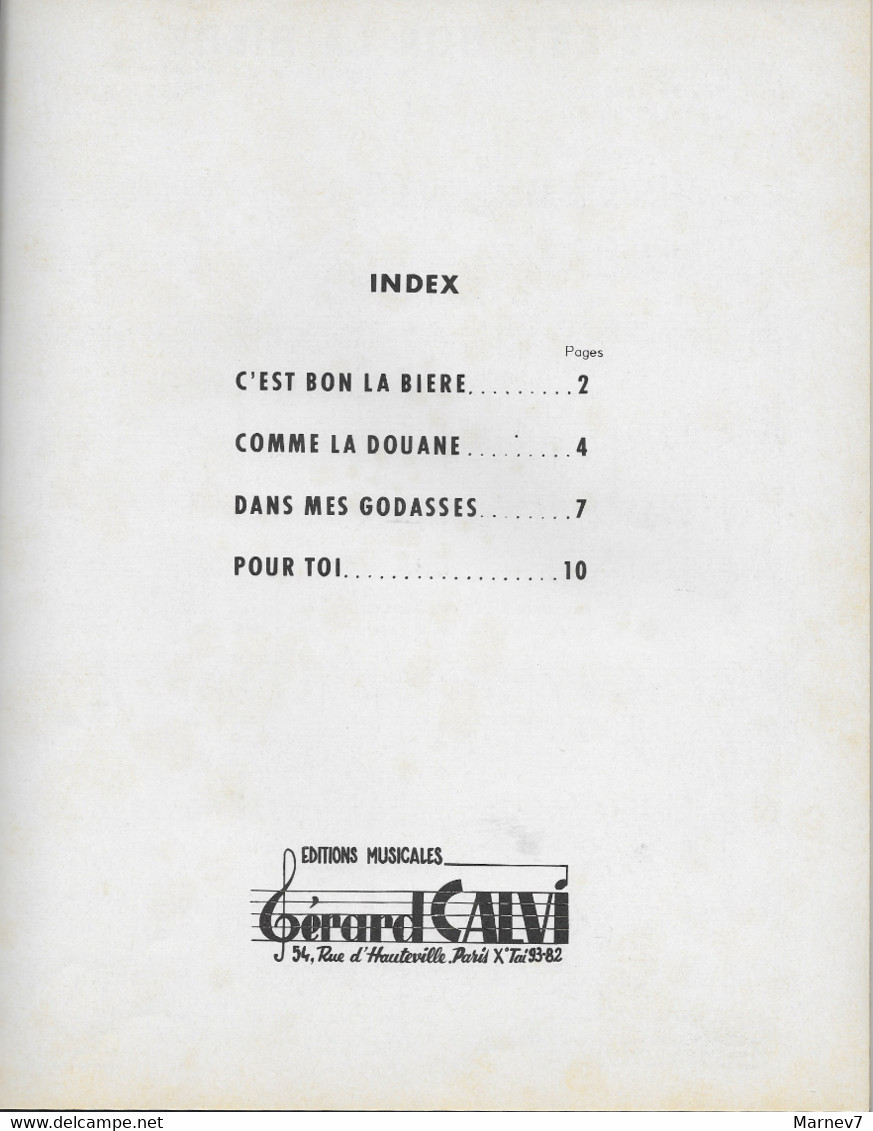 Partition Musicale - La GROSSE VALSE - Théâtre Des Variétés  De FUNES Robert DHERY Colette BROSSET Musique Gérard CALVI - Scores & Partitions