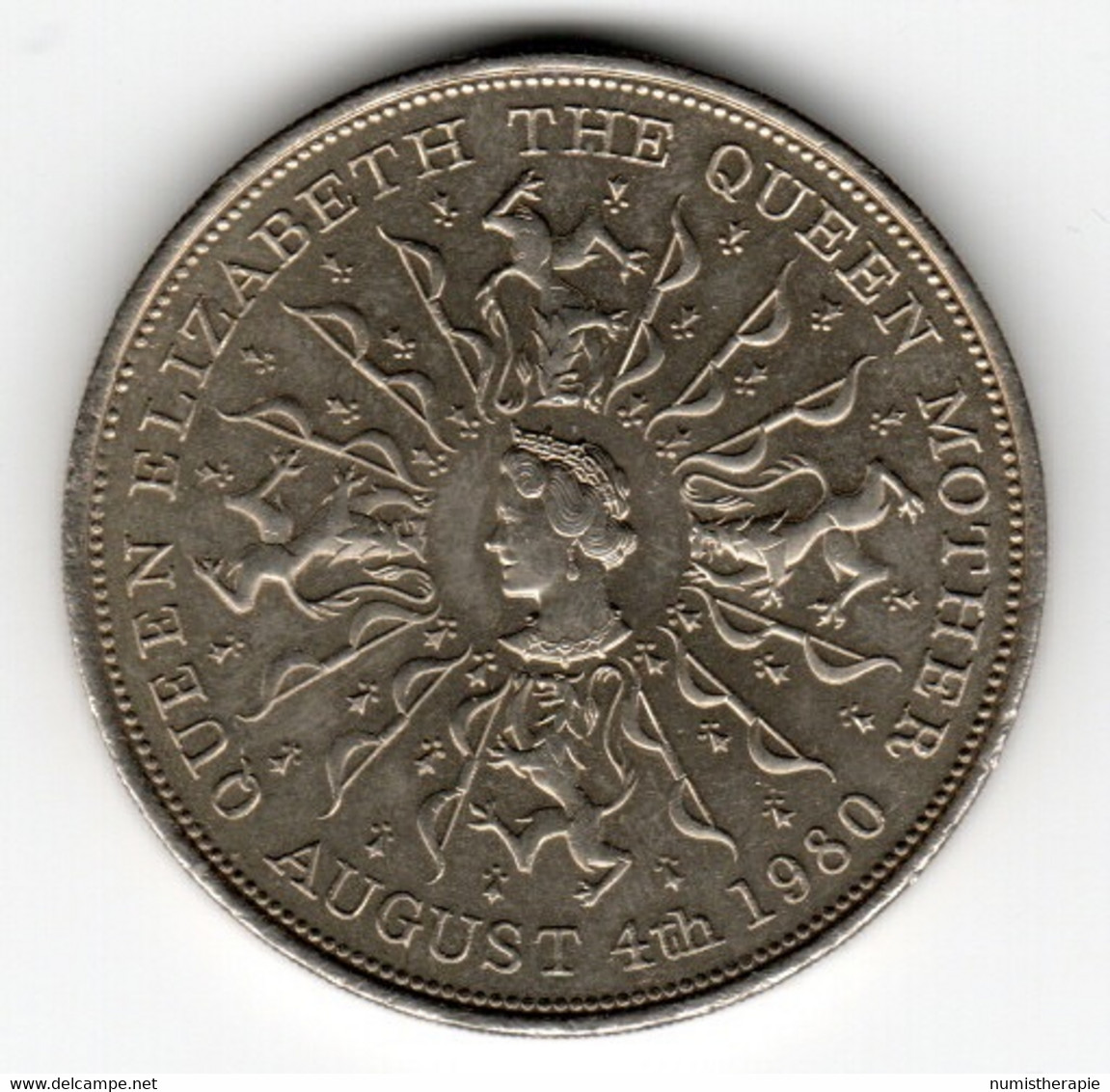 GB UK : 25 New Pence 1980 : La Mère De QEII 80 Ans - 25 New Pence