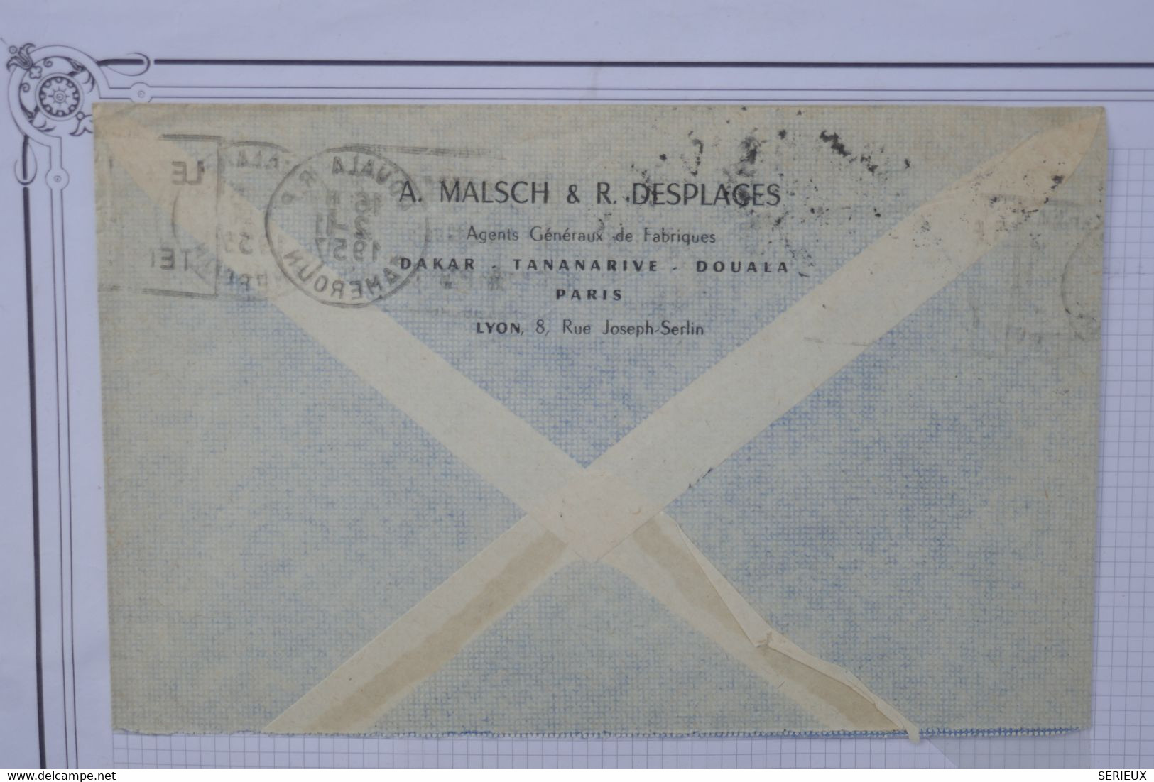 AW4 CAMEROUN BELLE  LETTRE PRIVEE CURIOSITé 1957  DOUALA   A  ST SEBASTIEN  FRANCE ++AFFRANC.  INTERESSANT - Lettres & Documents