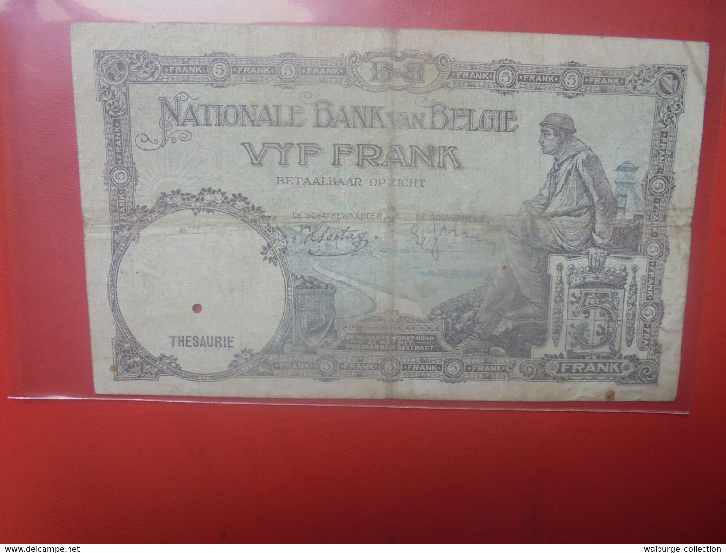 BELGIQUE 5 Francs 1938 Circuler (L.4) - 5 Franchi